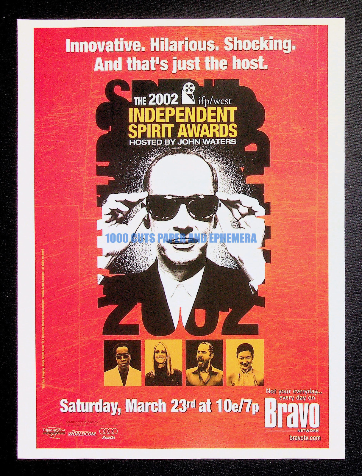 The Independent Spirit Awards John Waters Bravo TV 2002 Print Magazine Ad Poster