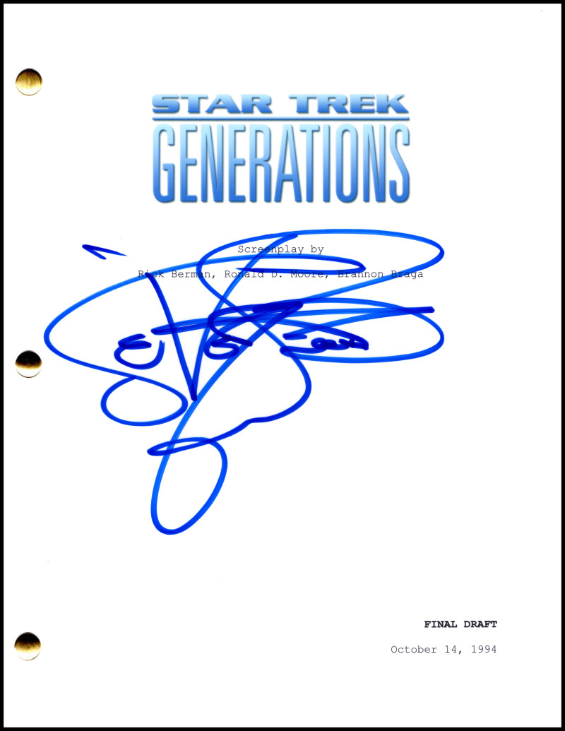 LeVar Burton Signed Autograph Star Trek Generations Full Script Screenplay