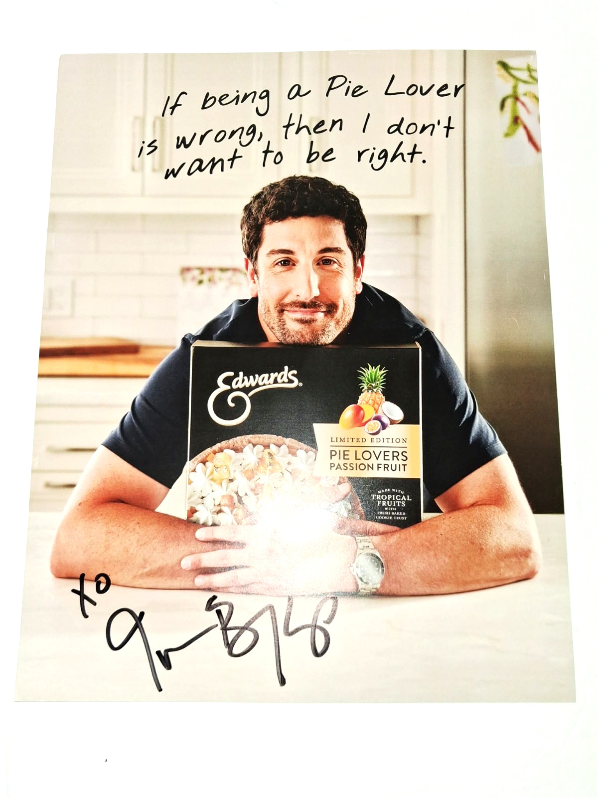 Edwards Pie Lovers Unite Jason Biggs Signed Original Photograph American Pie
