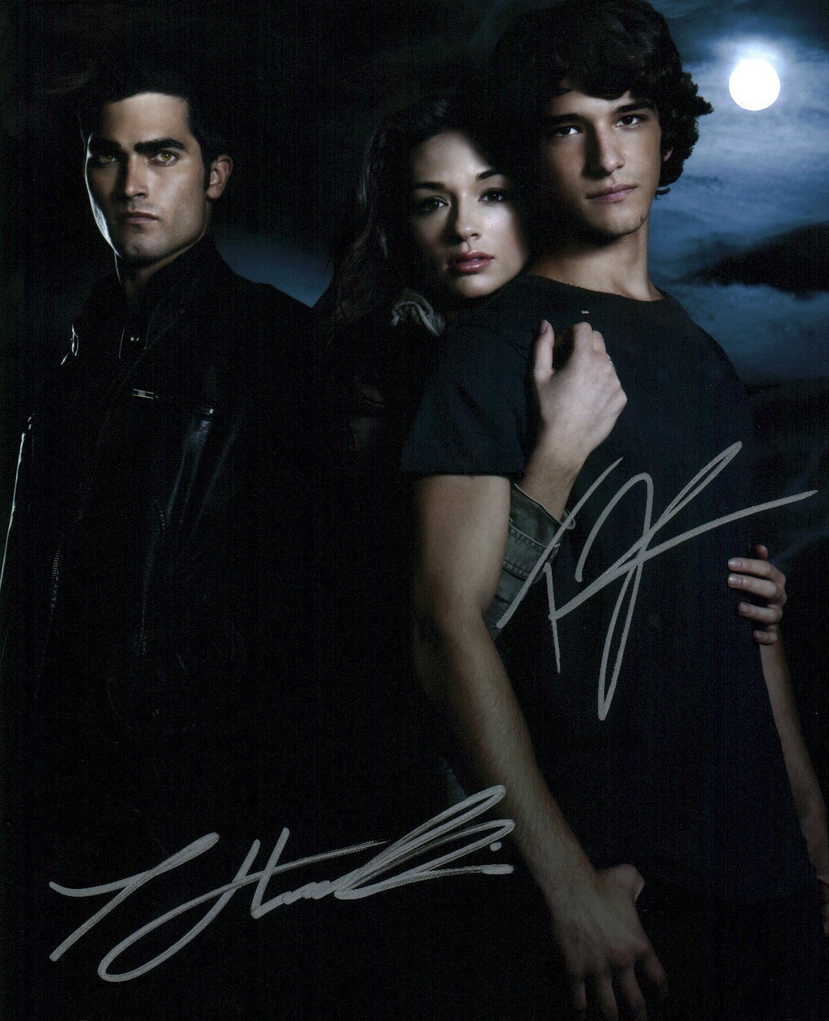 Teen Wolf The Movie 8×10 Cast x2 Hoechlin, Posey Signed Photo JSA Certified Auto