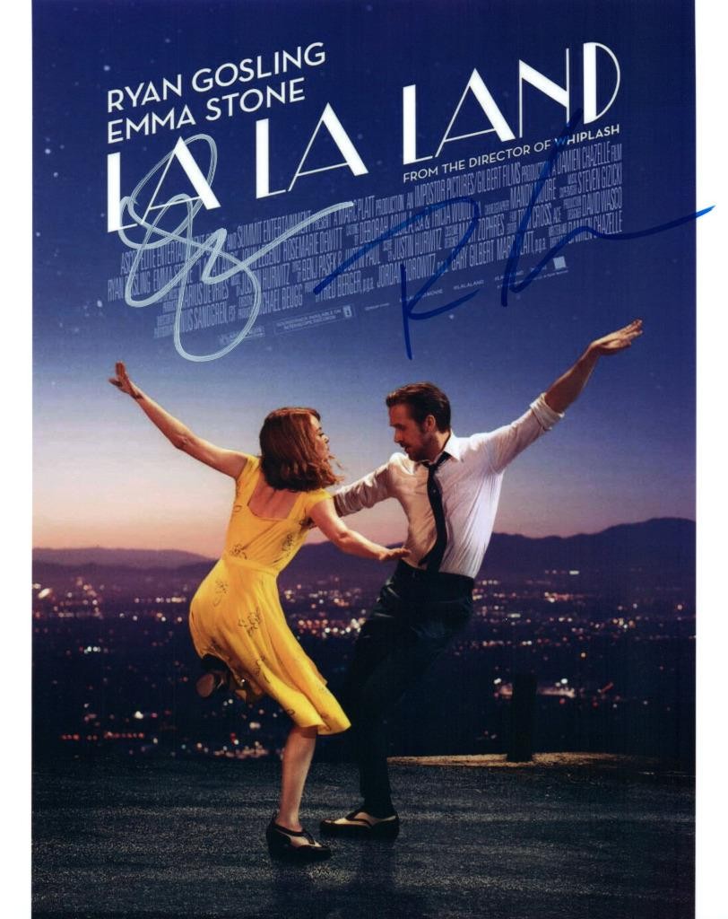 Ryan Gosling Emma Stone signed 8×10 Picture autographed Photo Pic and COA