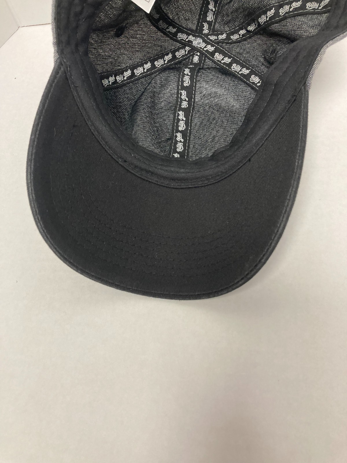 Billy Joel Tour Hat Gray & Black Adjustable Strap Back OSFM VGC