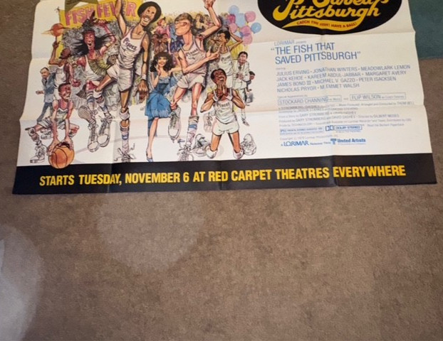 THE FISH THAT SAVED PITTSBURGH-ORIGINAL SUBWAY MOVIE POSTER 1979 Basketball
