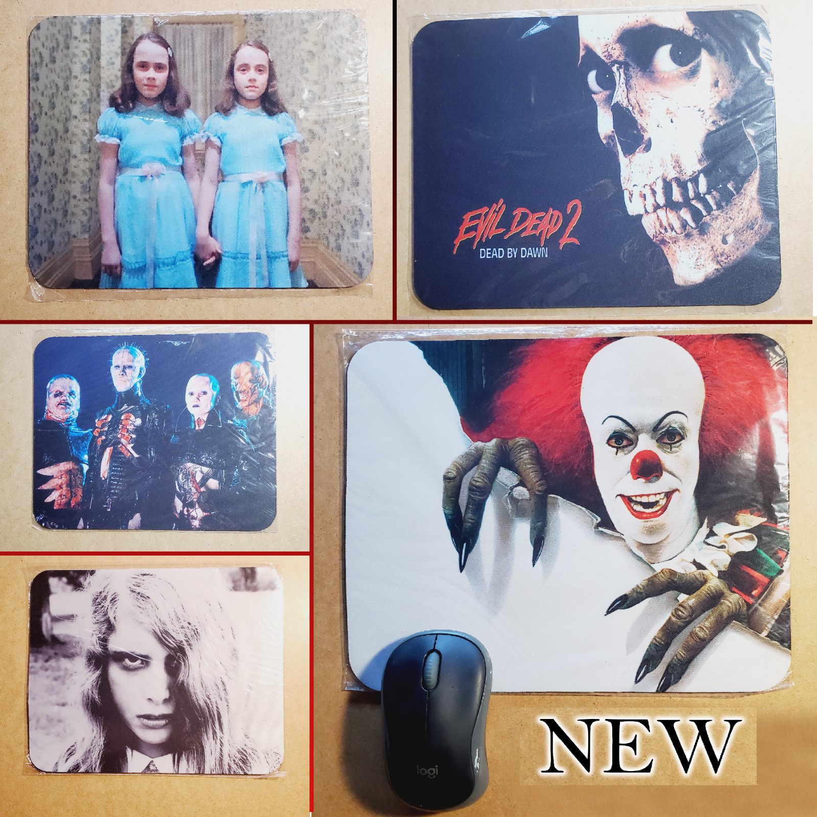 Horror Mousepads – New – 8×10 inch – 60’s 70’s 80’s 90’s Horror movie mouse pad