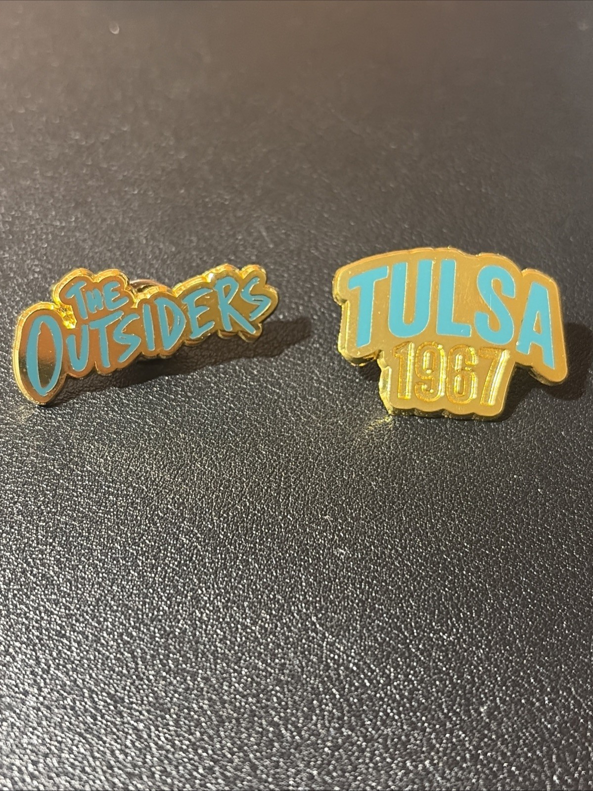“The Outsiders” & “Tulsa 1967” Musical Broadway Enamel Lapel Pin Set of 2