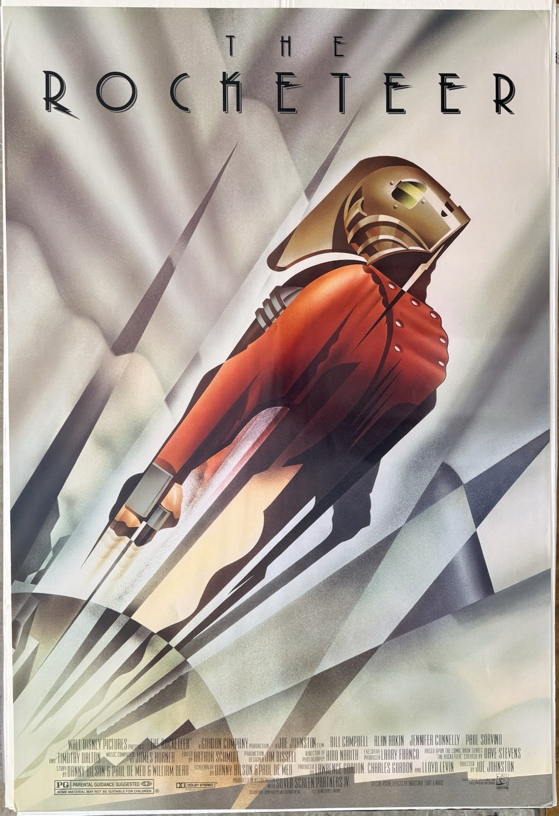 1991 THE ROCKETEER Original Double Sided US Release Movie Poster Rolled 27×40