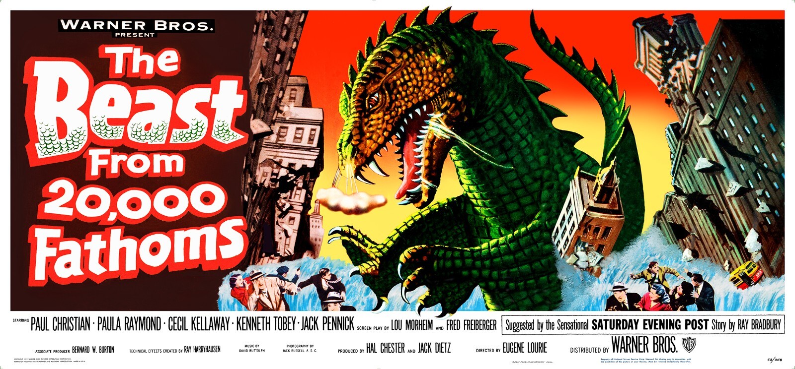 THE BEAST FROM 20,000 FATHOMS (1953) 24 sheet billboard movie poster – RARE!!!