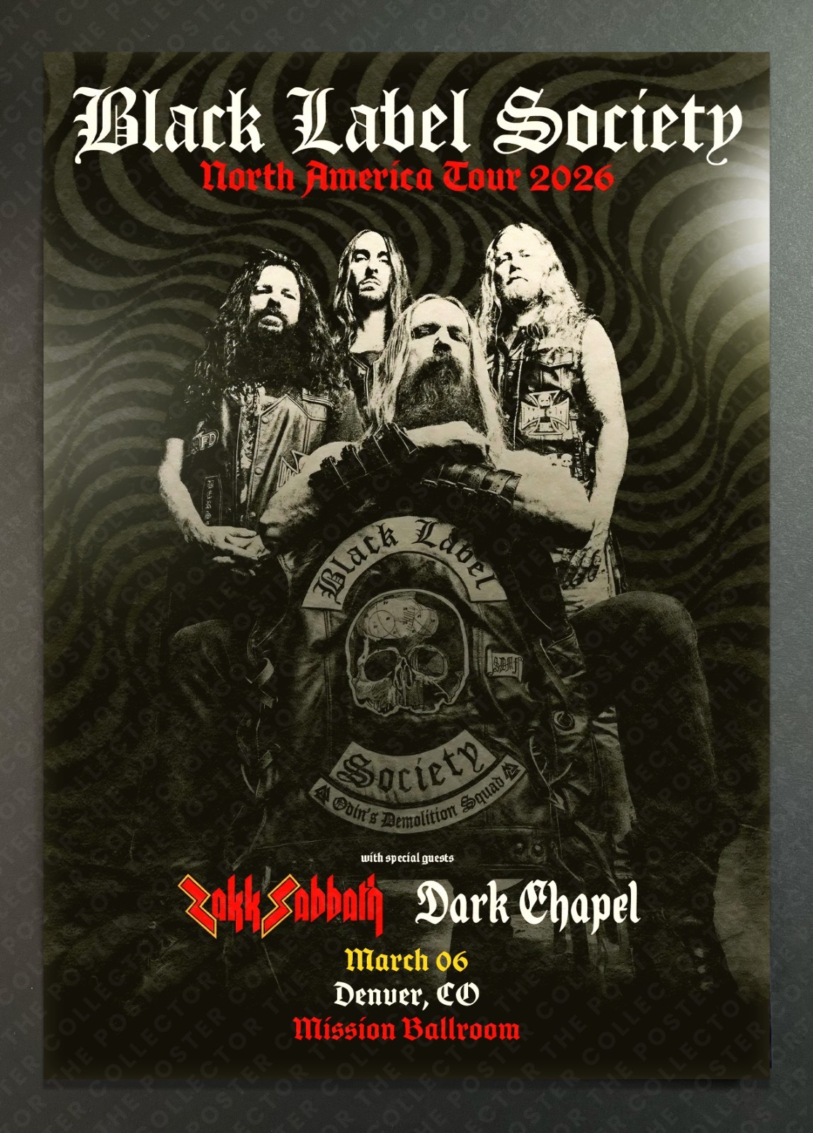Black Label Society 2026 Tour Concert Show Promo Poster ALL VENUES Zakk Sabbath
