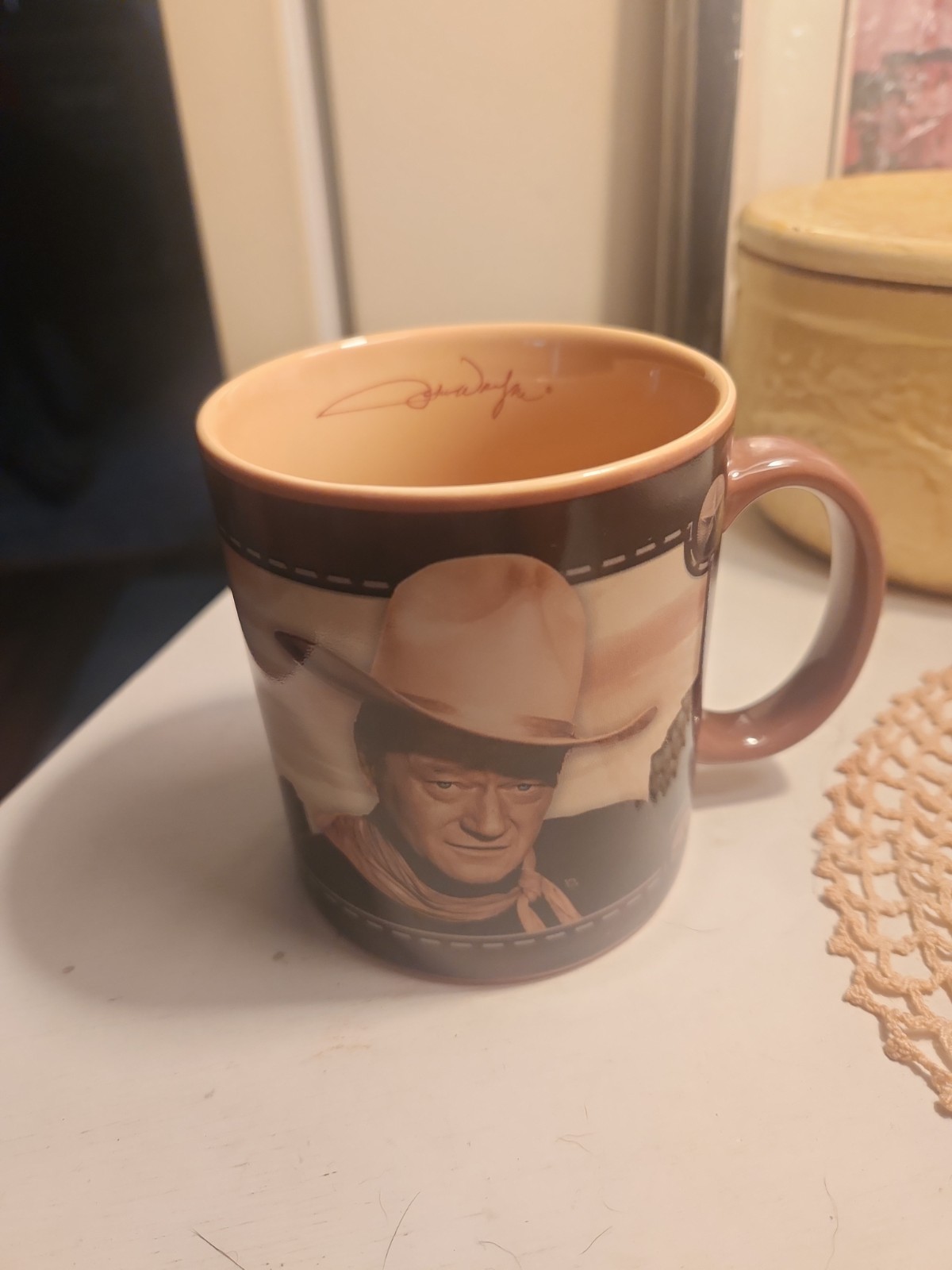 John Wayne Coffee Mug Cup The Duke Whoa Take’er Easy There Pilgrim Vandor- 12oz