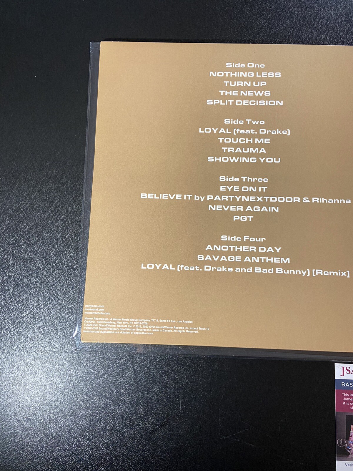 PARTYNEXTDOOR signed vinyl PARTYMOBILE Album Autograph Music Rap Rare JSA COA