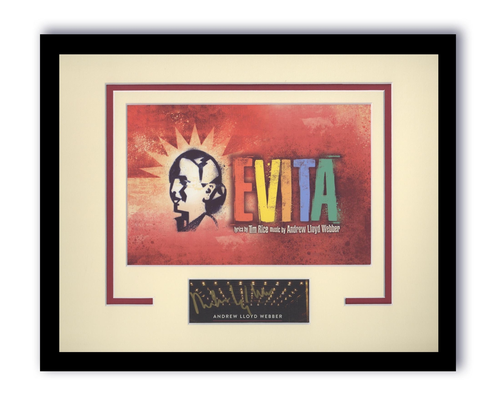 Evita Andrew Lloyd Webber Autographed Signed 11×14 Framed Photo Broadway ACOA
