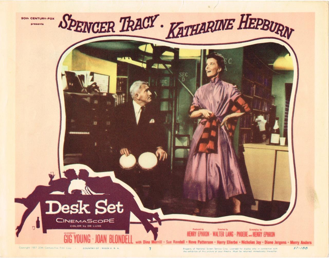 11×14 Movie Lobby Card, 0114, 1957-7, “Desk Set”, S. Tracy & K. Hepburn