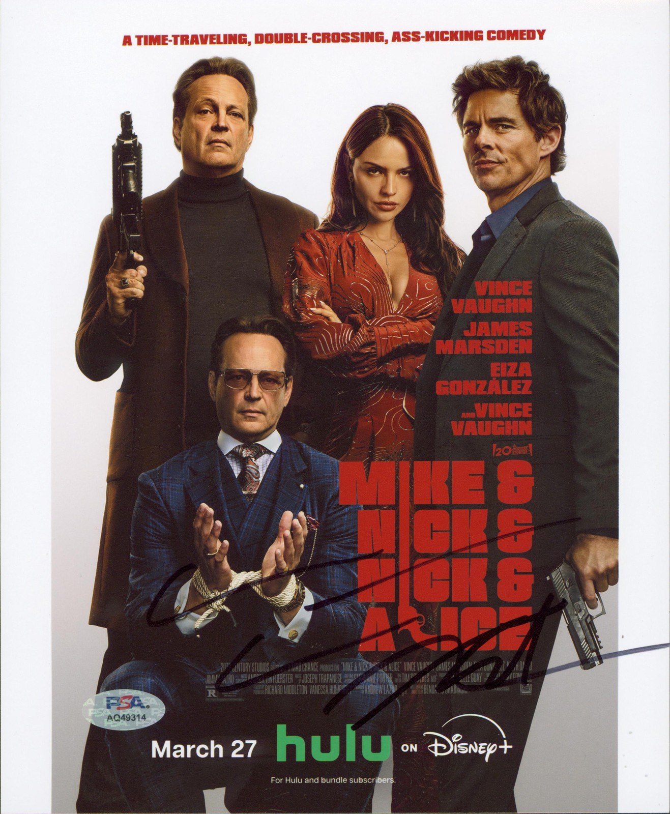 Vince Vaughn & Stephen Root Authentic Signed 8×10 Vertical Photo PSA #AQ49314