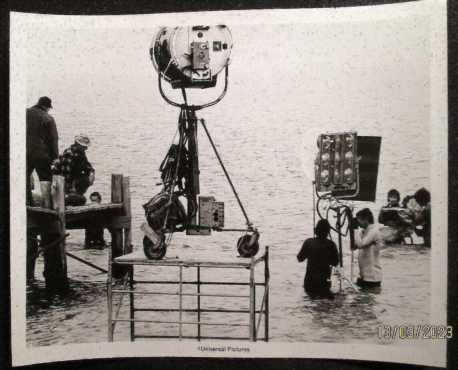 JAWS:STEVEN SPIELBERG:DIR: (ORIGINAL VINTAGE ON LOCATION JAWS PHOTO (CLASSIC)