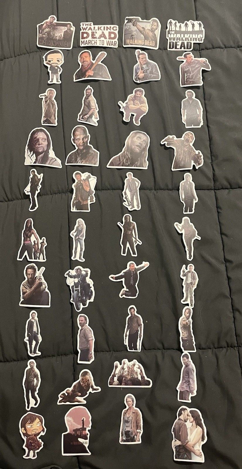 10 PCs Random The Walking Dead Sticker Pack (Unofficial) Vinyl Stickers
