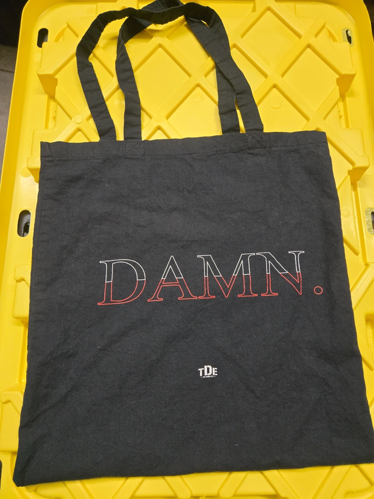 Kendrick Lamar Damn Tour Tote Bag–Black 14″x14-1/2″