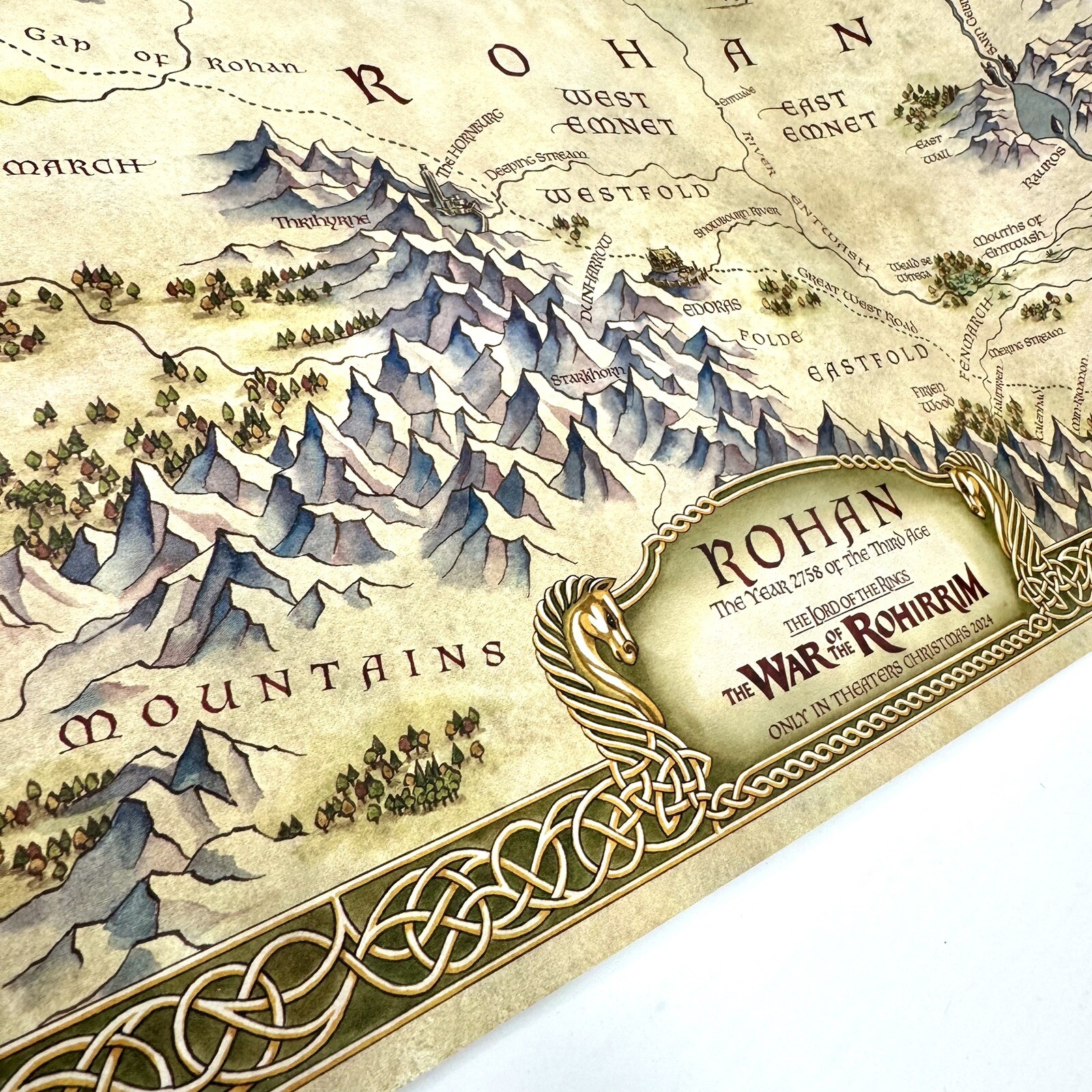 War of Rohirrim 2024 Anime Movie Map Lord of the Rings 13” X 23” – Promo Poster