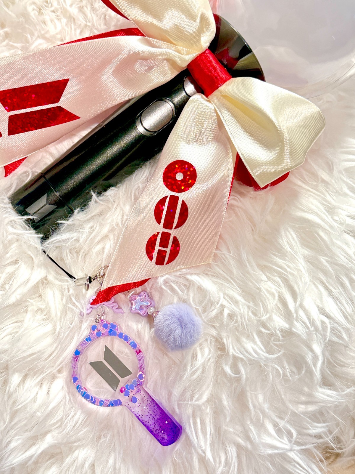 BTS ARMY BOMB lightstick version 4 Inspired Handmade Resin Keychain