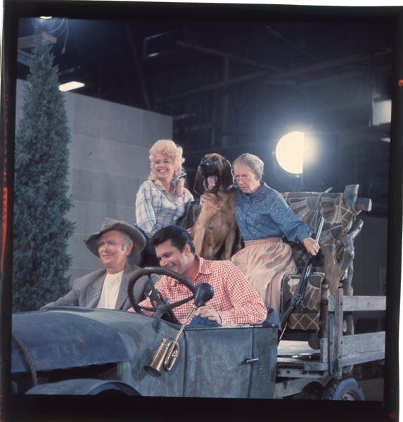 The Beverly Hillbillies Buddy Ebsen Donna Douglas Max Baer Jr Cast Transparency