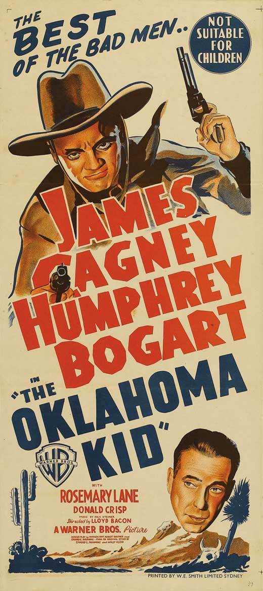 THE OKLAHOMA KID Movie POSTER 14×36 Insert B James Cagney Humphrey Bogart
