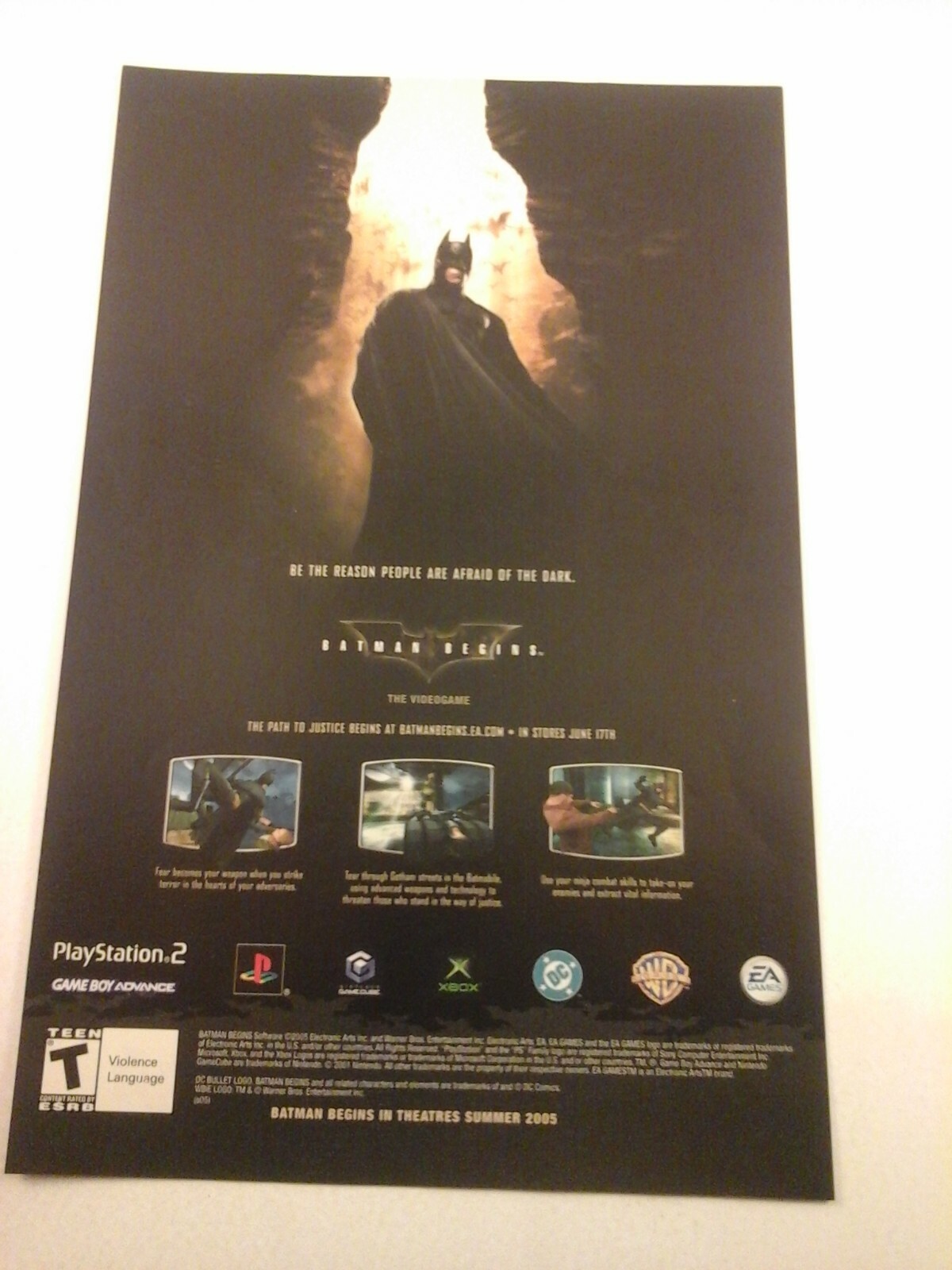 2005 Video Game Print Ad – BATMAN RETURNS – PS PS2 XBOX GBA GAMECUBE DC WB EA