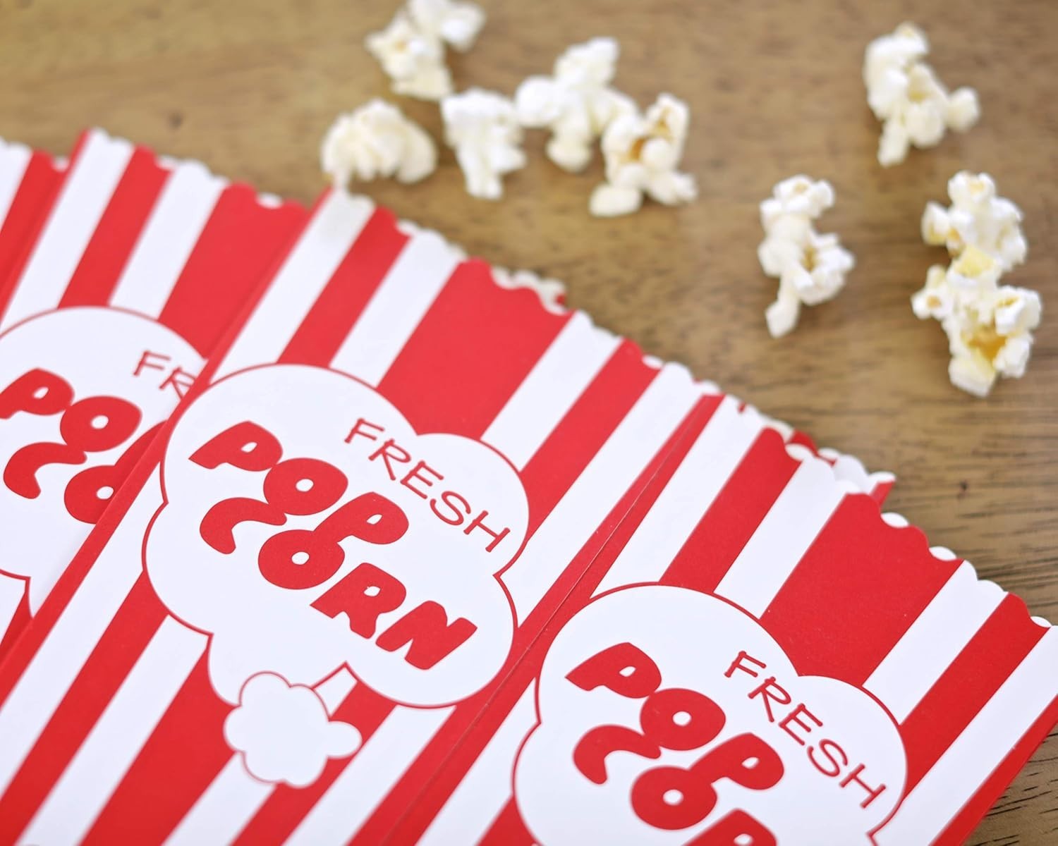 15 Collapsible Popcorn Boxes – Large 46 oz, Perfect for Nostalgic Gatherings