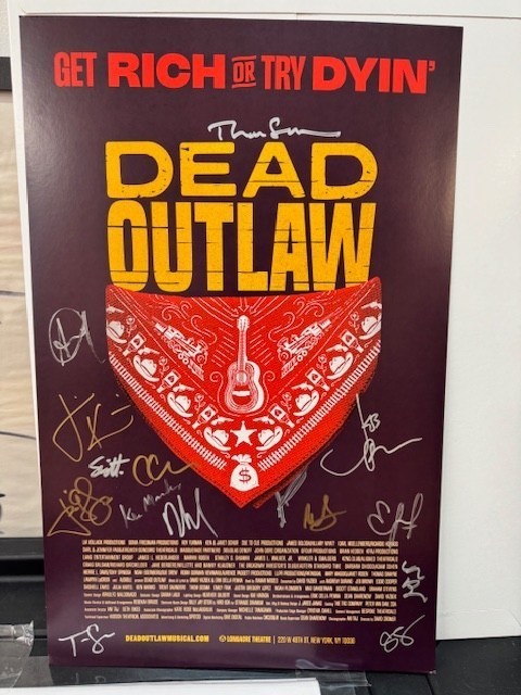Dead Outlaw signed Broadway Poster 14×22 Window Card & Playbill Andrew Durand +7