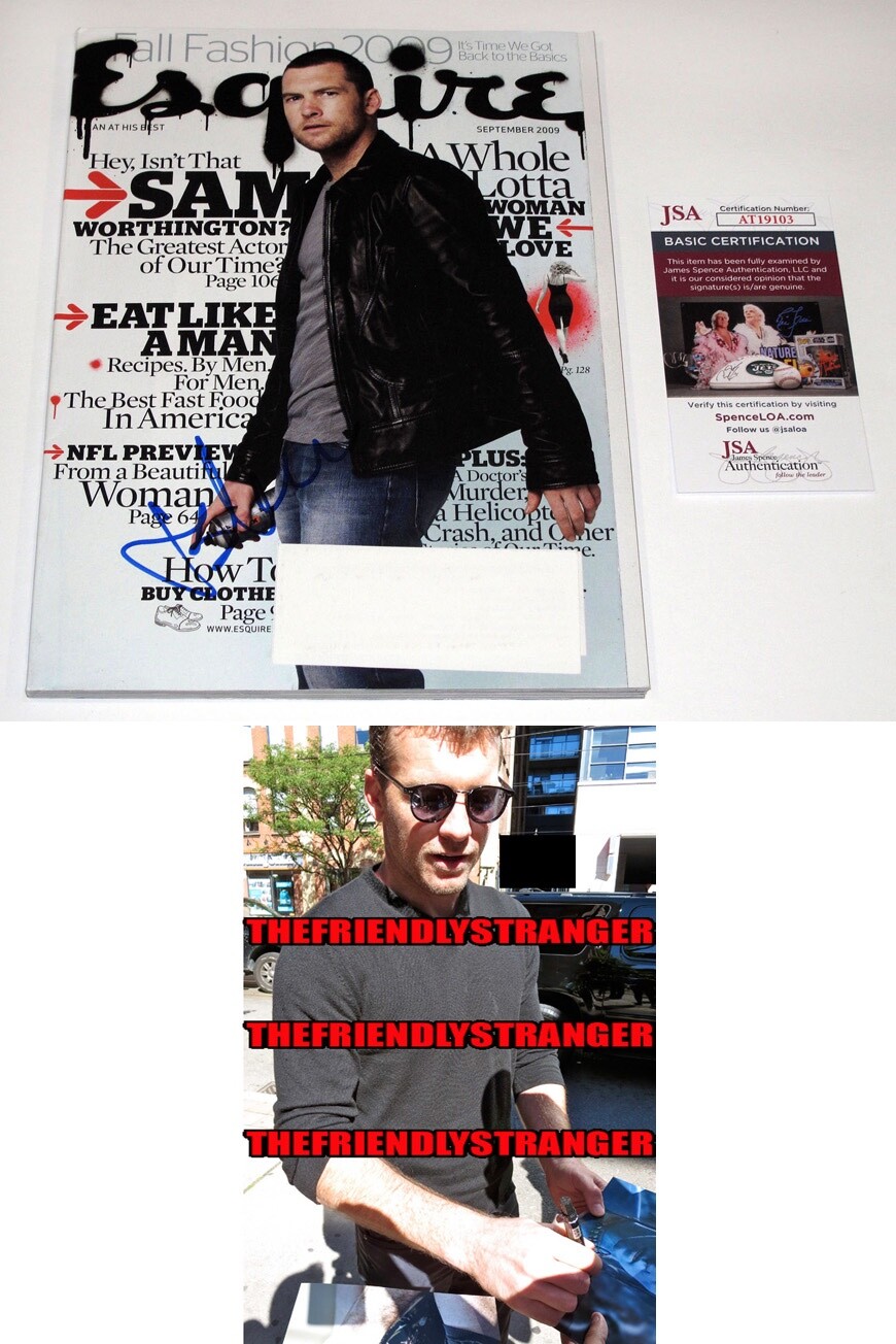 Sam Worthington signed “ESQUIRE” Magazine AVATAR Proof SEXY Autographed JSA COA