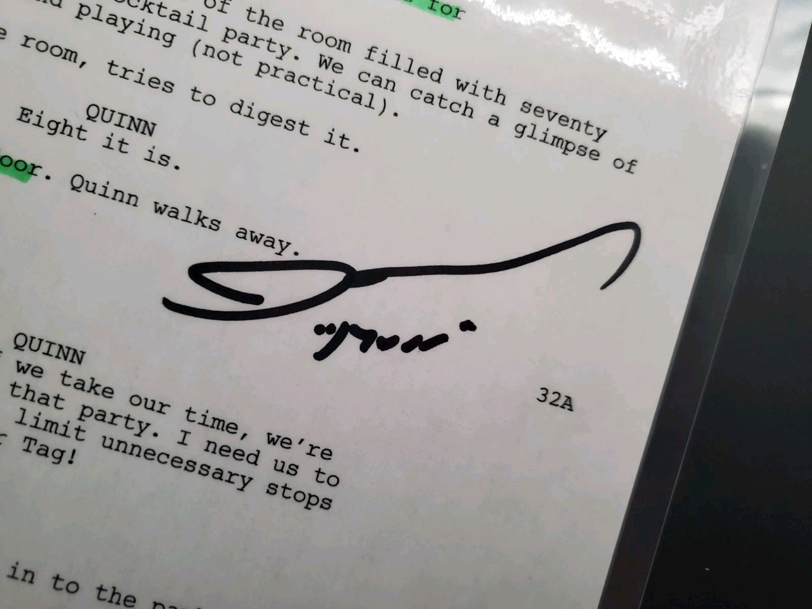 James Murray “Murr” Impractical Jokers Autographed 8×10 Signed Movie Script Page