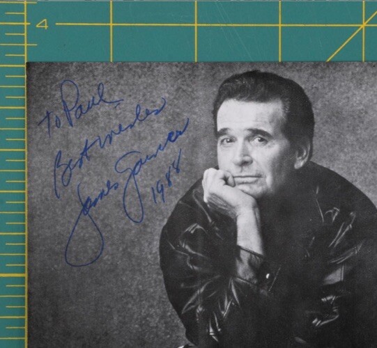 James Garner Hand Signed Autograph Auto Photo Card Photograph 5.5”x3.5”
