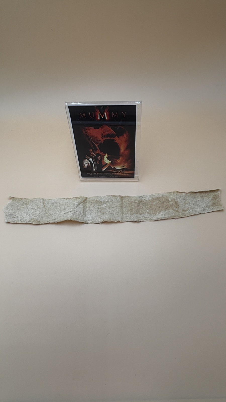 The Mummy 1999 Section of Production Used Mummy Costume Wrapping 19 inch LOA