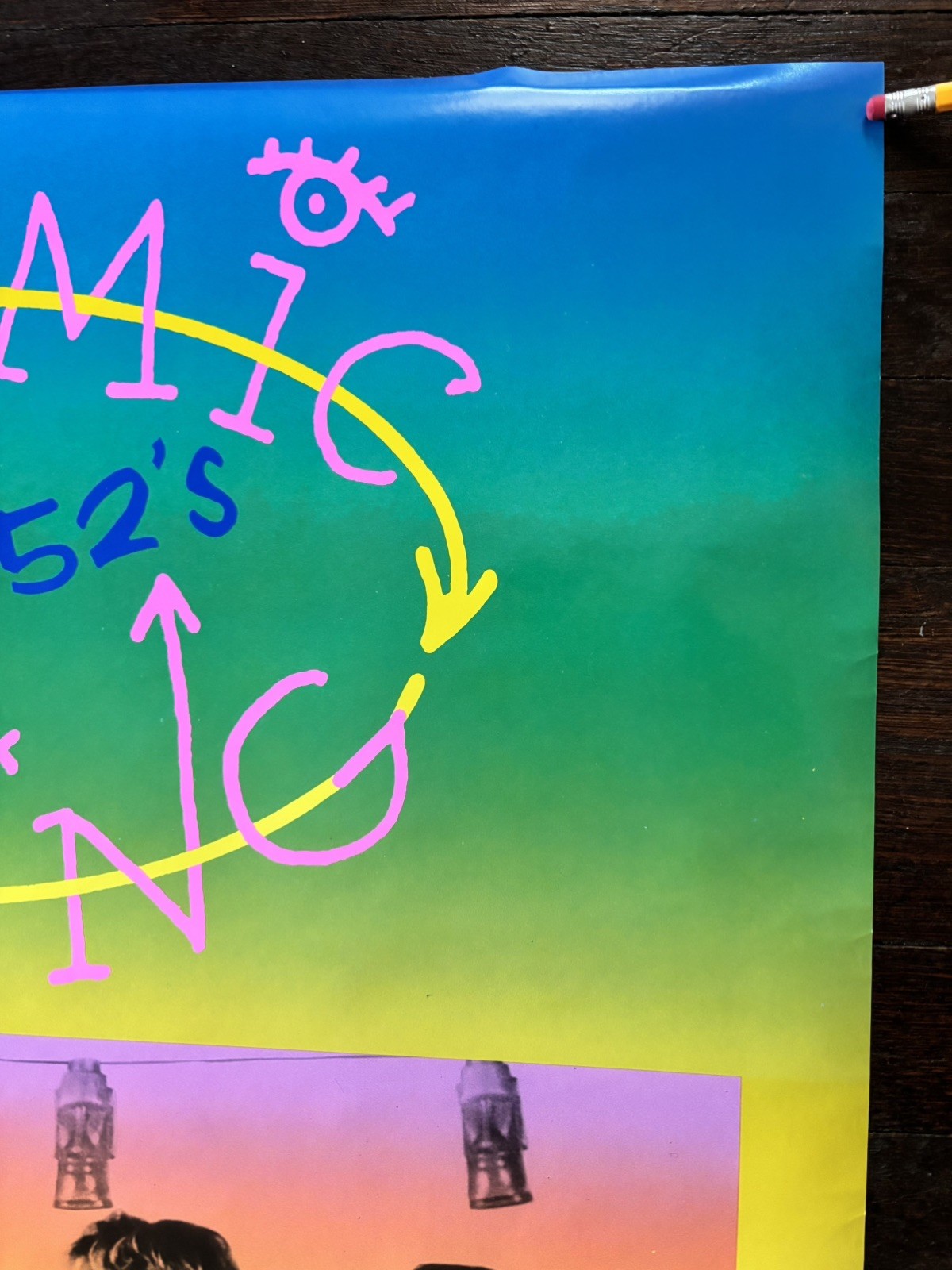 Vintage B-52’s Cosmic Thing Promo Poster 23×33” Still In Plastic Sleeve! RARE