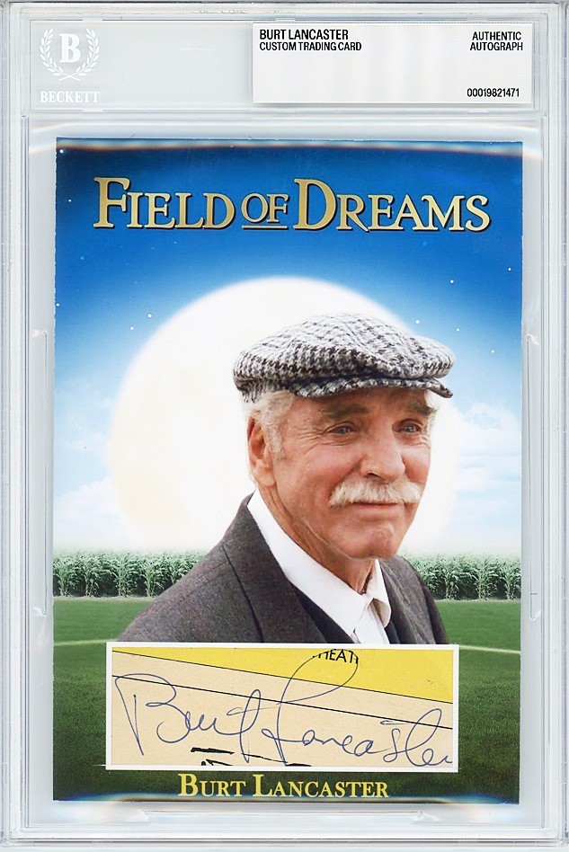 FIELD of DREAMS -BURT LANCASTER- BECKETT Signed/Autograph/Auto 5×7 Baseball Card