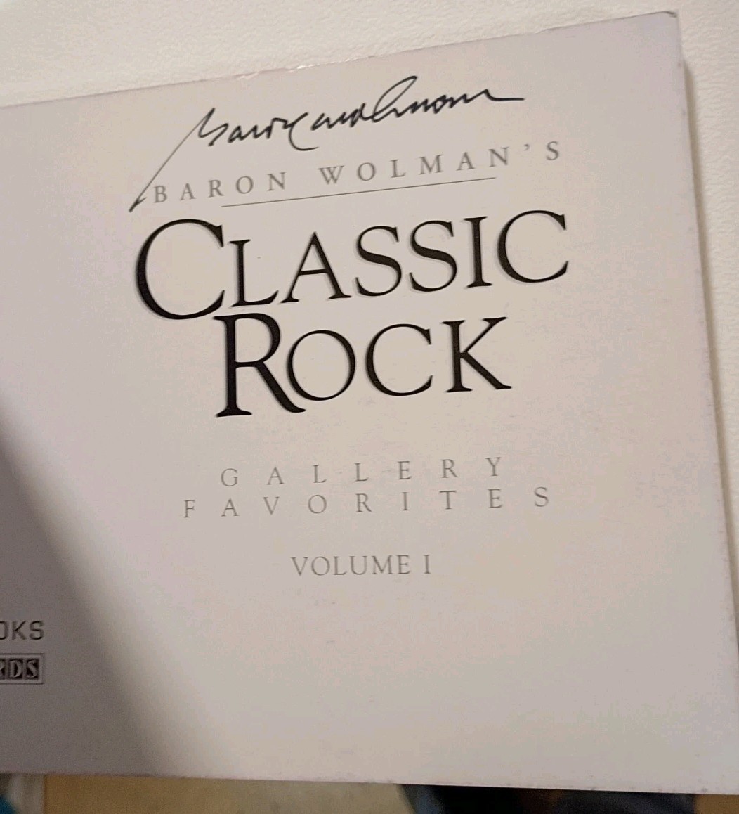 2002 Postcard Book: CLASSIC ROCK, Baron Wolman Signed Zappa Dead Janis Stones