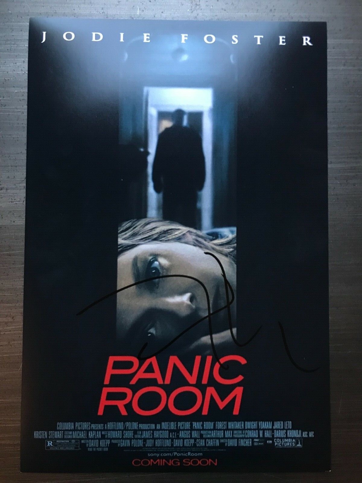 * DAVID FINCHER * signed autographed 12×18 photo poster * PANIC ROOM * 1
