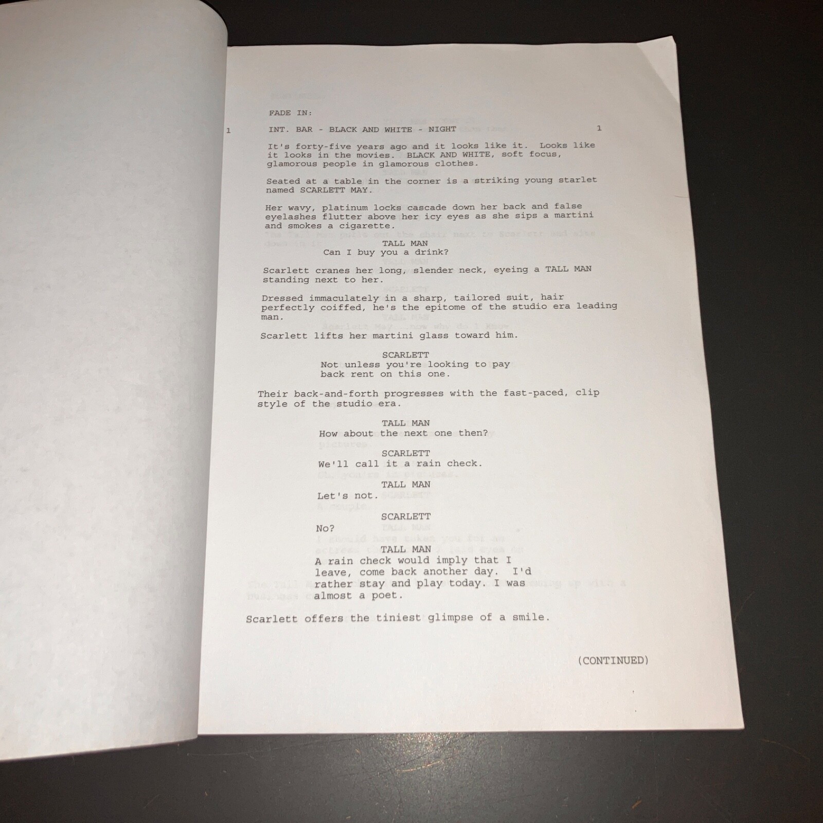 DARK REEL (2008) Horror Script w/Dead Body Highlights + Shooting Schedule + COA!