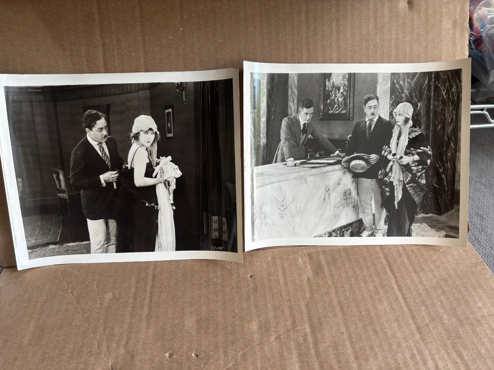 Silent Film PARLOR BEDROOM & BATH 1920 8x10s (2) Ruth Stonehouse Eugene Pallette