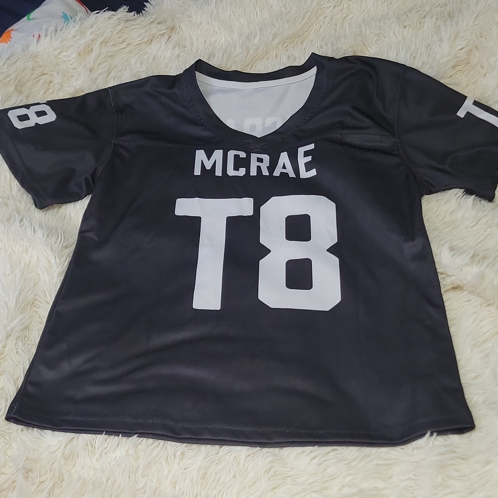 Tate McRae T8 Football Jersey Black Concert Merch Size Medium EUC