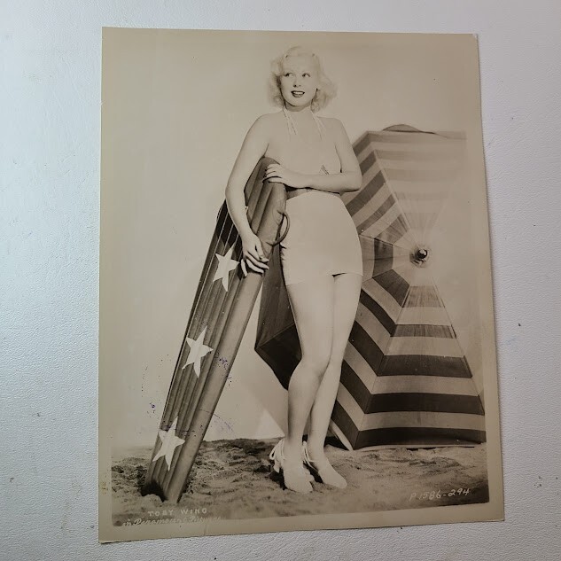 Toby Wing 1930s Bathing Suit Publicity Photo ORIGINAL George Jessel collection