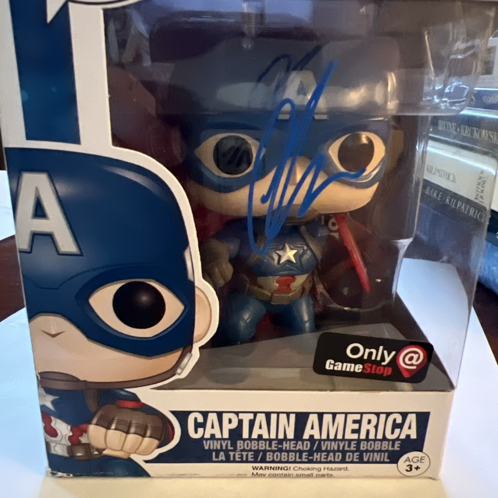Chris Evans Signed Autograph Captain America Funko Pop 137 COA Avengers