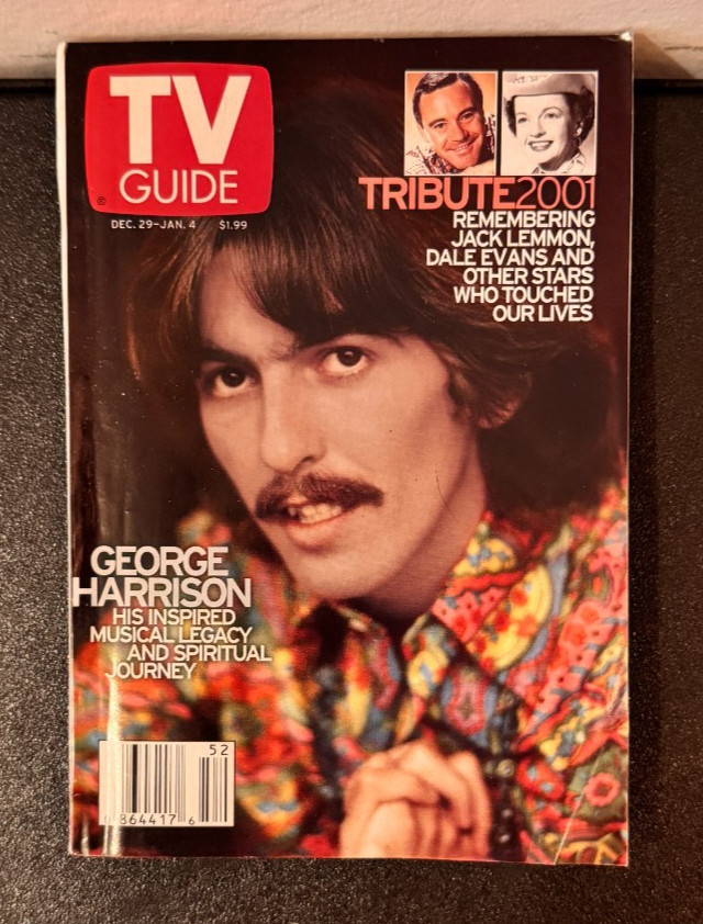 December 29 – January 4 2002 George Harrison TV Guide Magazine Jack Lemmon