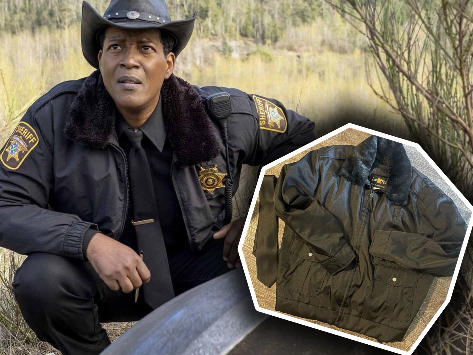 Resident Alien Tv Show Original Wardrobe Sheriff Mike Thompson Jacket & Tie