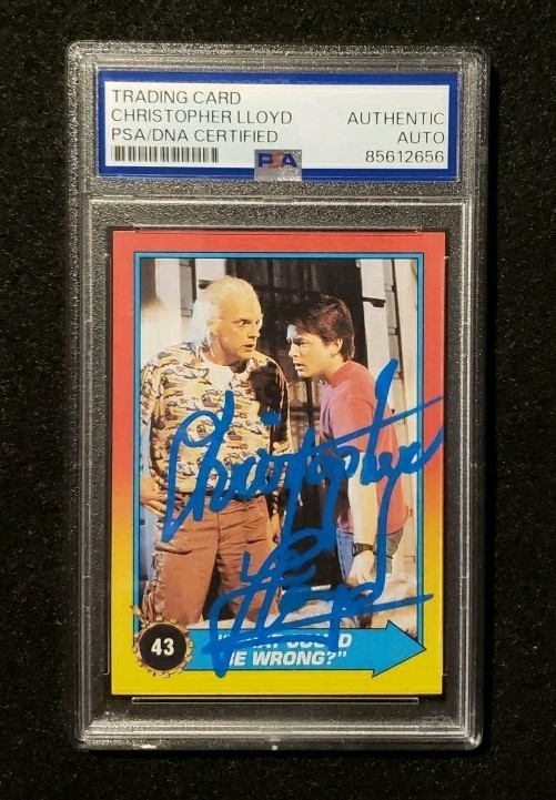 *CHRISTOPHER LLOYD* 1989 Topps Back To The Future Signed AUTO Autograph PSA/DNA