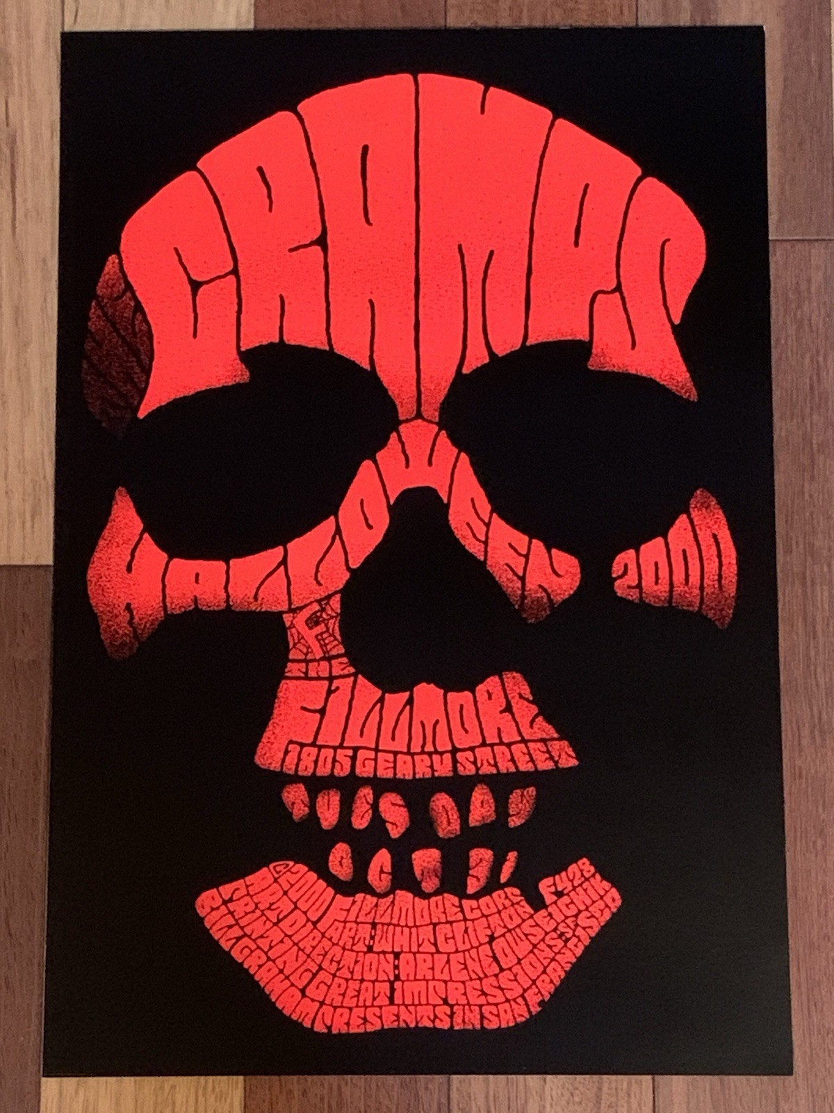 The CRAMPS Vintage Poster 2000 Halloween Orig Rock Punk Psych Horror Fillmore