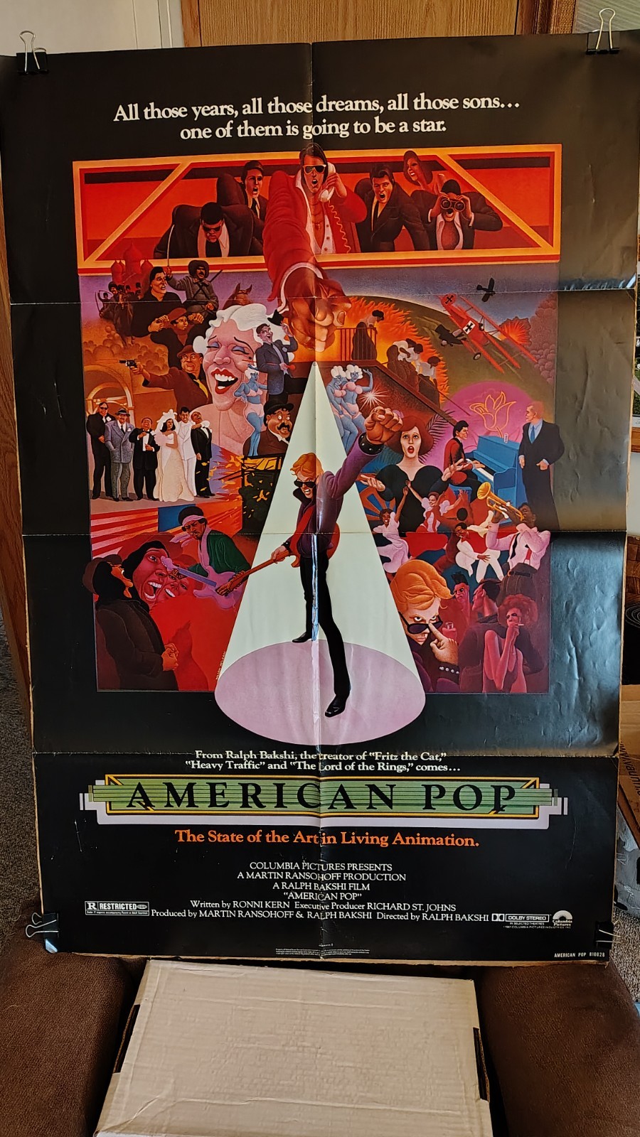 American Pop OS authentic movie poster Ralph Bakahi
