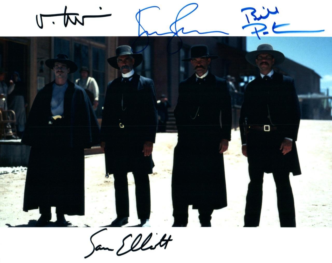 Val Kilmer Sam Elliott Russell Paxton signed 8×10 Picture autographed Photo COA