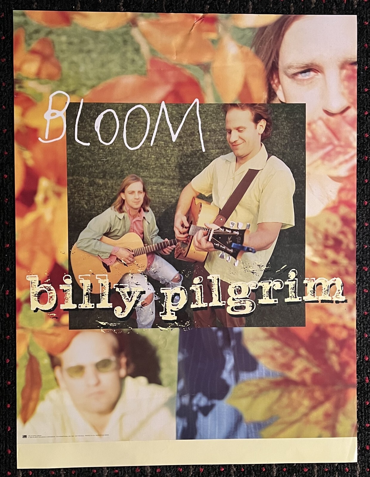 BILLY PILGRIM Bloom 20×26.5 record store promo poster 1995 FOLK rock Atlantic