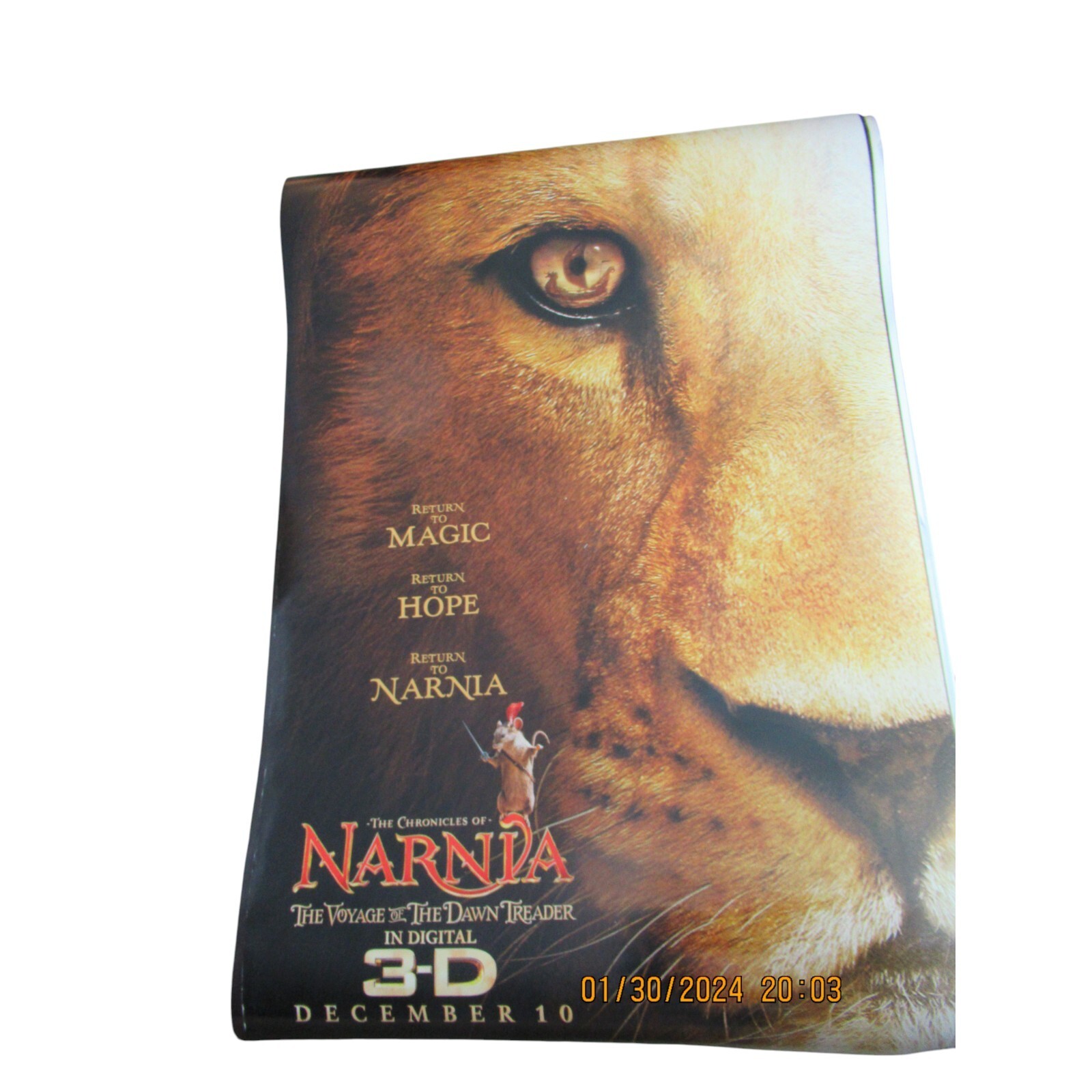 2010 The Chronicles of Narnia 3-D 27″x41″ Theatrical Movie Poster