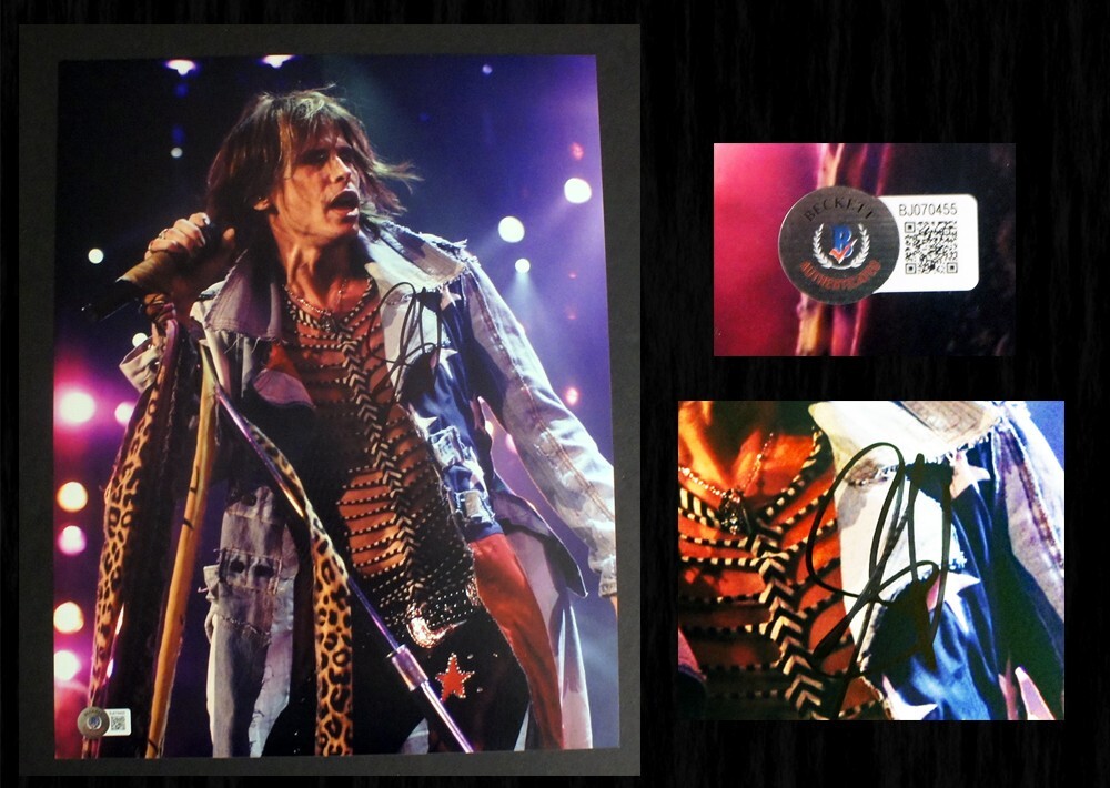 STEVEN TYLER SIGNED 11×14 AEROSMITH Photo BECKETT CERTIFIED!