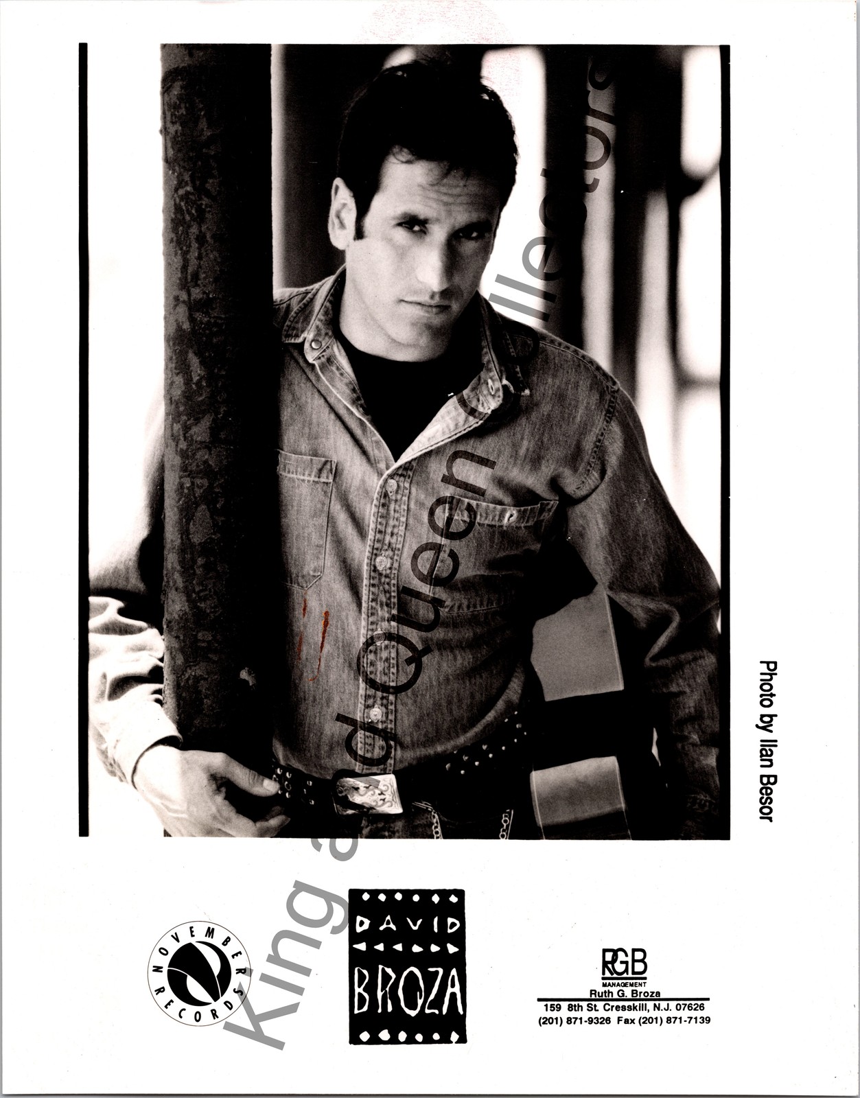 David Broza Original November Records Folk rock Press Photo Publicity Photograph